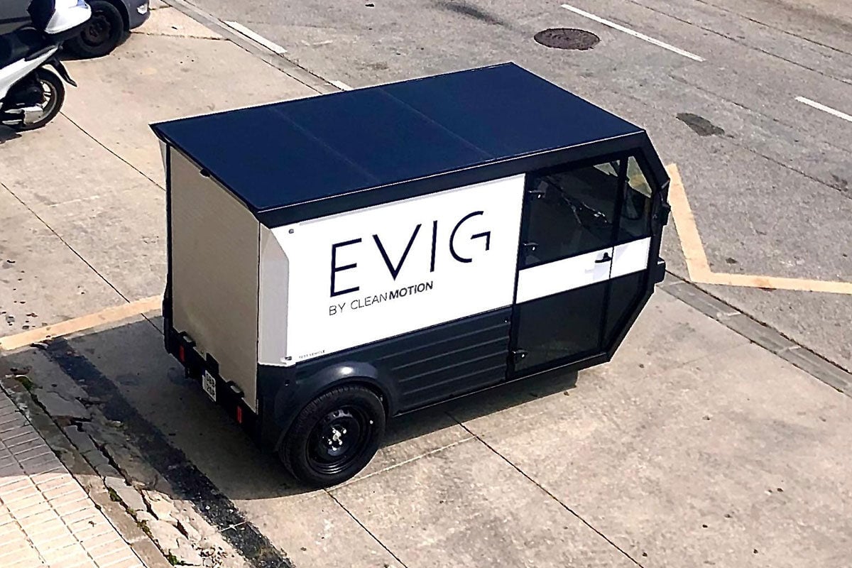 EVIG Clean Motion light electric solar powered delivery van